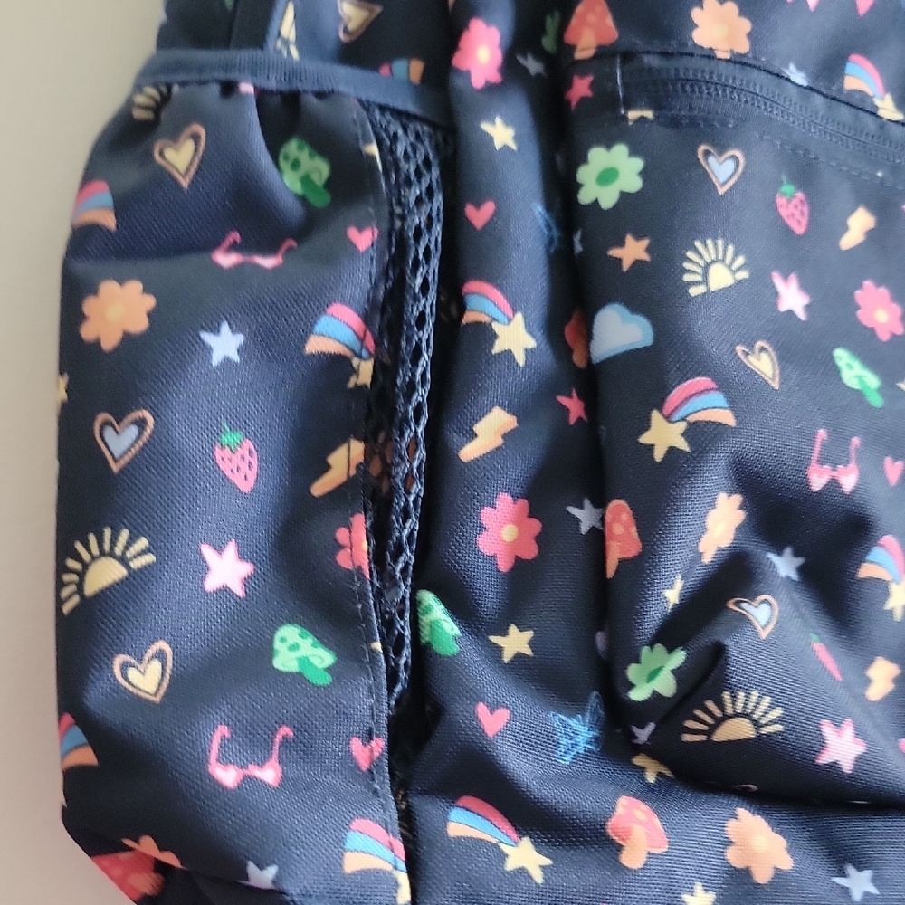 JanSport Cross Town Plus Backpack with Floral Pattern - Navy - Picture 7 of 12
